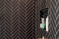 Black-Herringbone-Shower-Tile