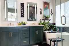Transitional-black-and-green-bathroom