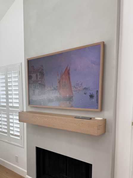Venetian-Plaster-Fireplace-with-Wood-Mantel