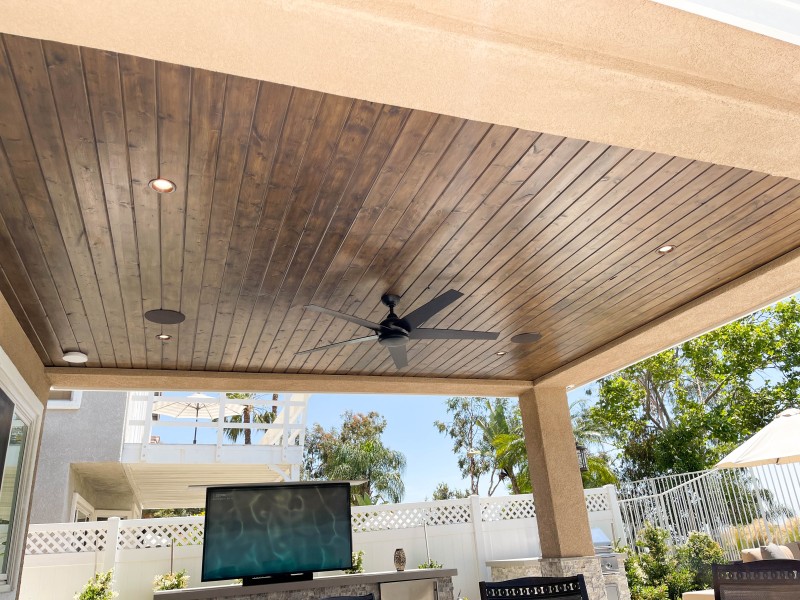 Stained-shiplap-ceiling
