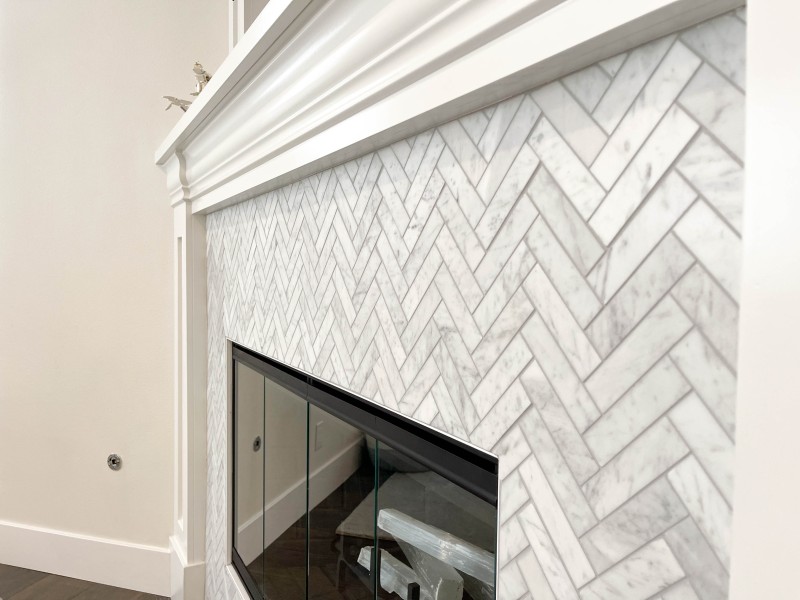 Bianco-Venatino-Fireplace