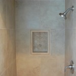 niche added in shower remodeling project