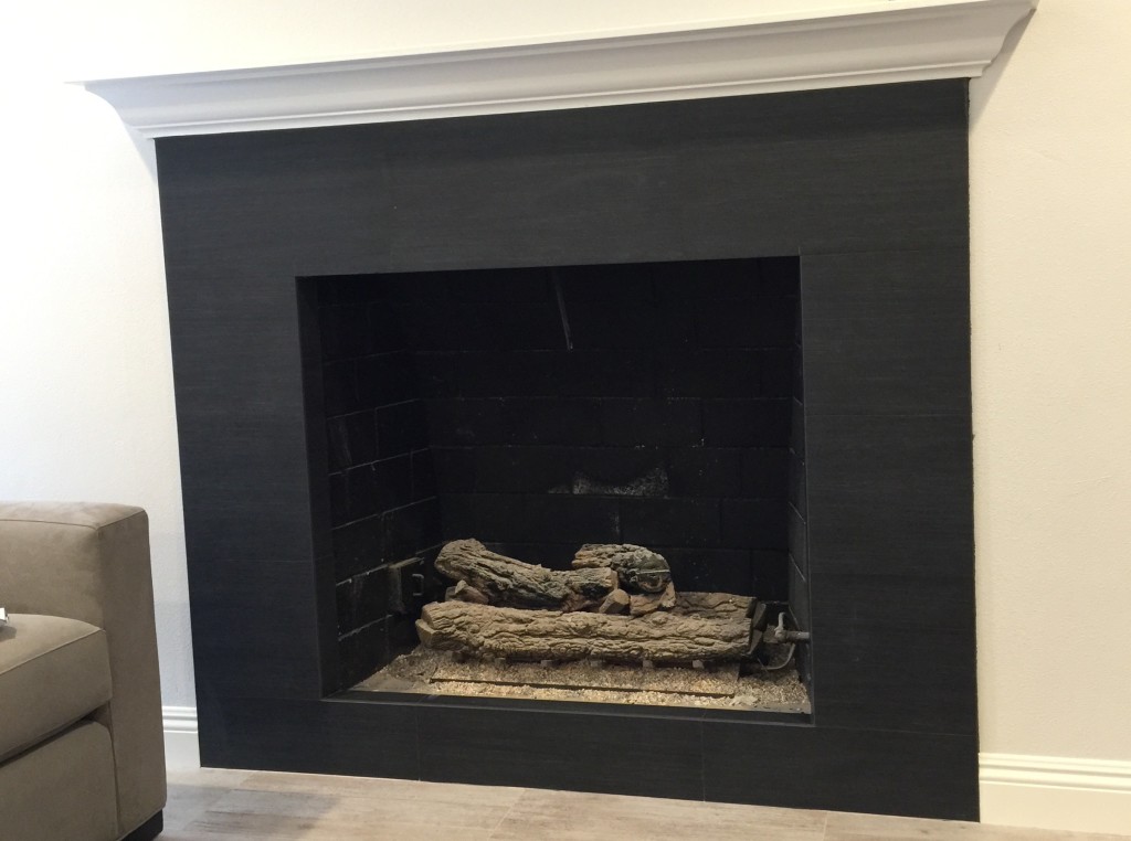 grey is a popular interior remodeling color even for fireplaces