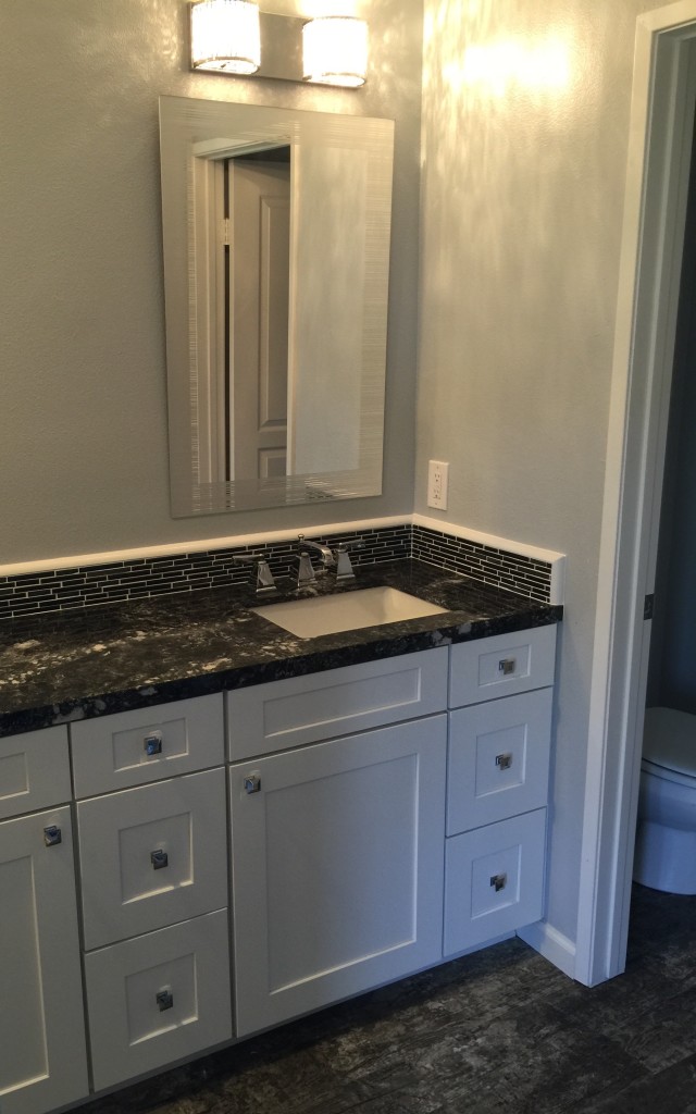 white Shaker custom cabinets