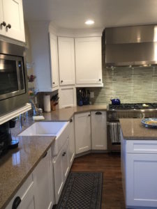 custom cabinets make use of space in corner