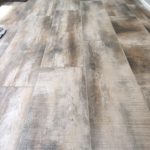Orange County flooring contractor installs wood look tile in kitchen
