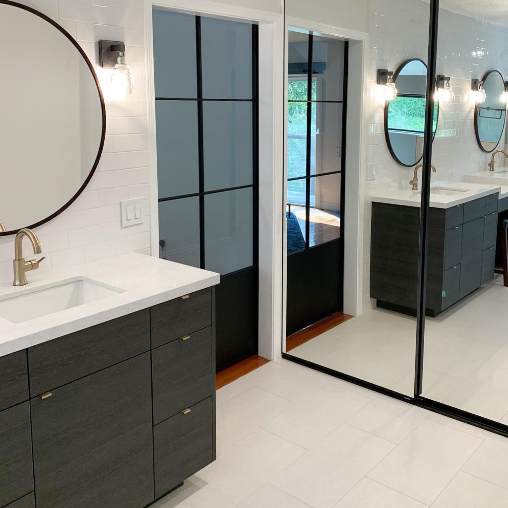 Orange County custom cabinets for bathroom in espresso