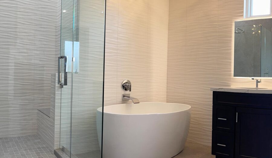 orange county bathroom deisgners add soaking tub to costa mesa bathroom