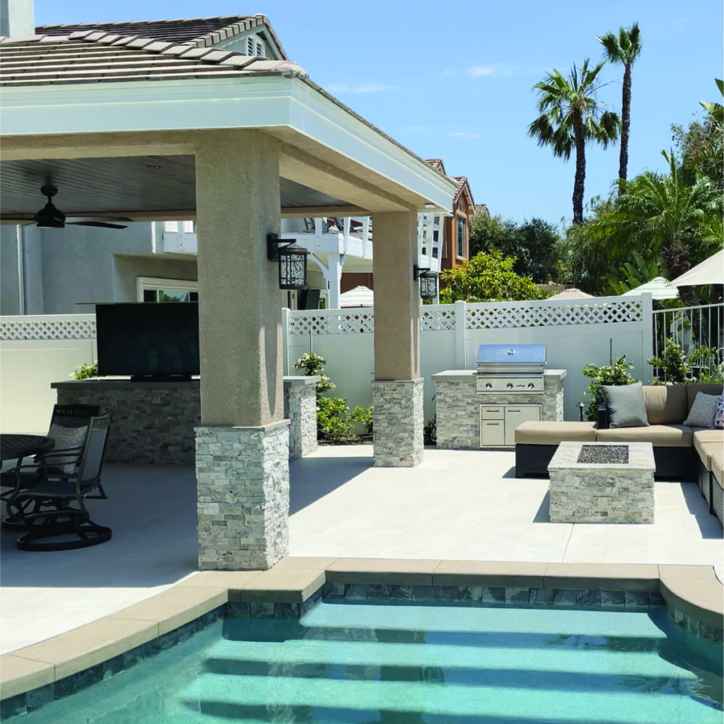 Orange County interior remodeling company creates an outdoor living area in Foothill Ranch