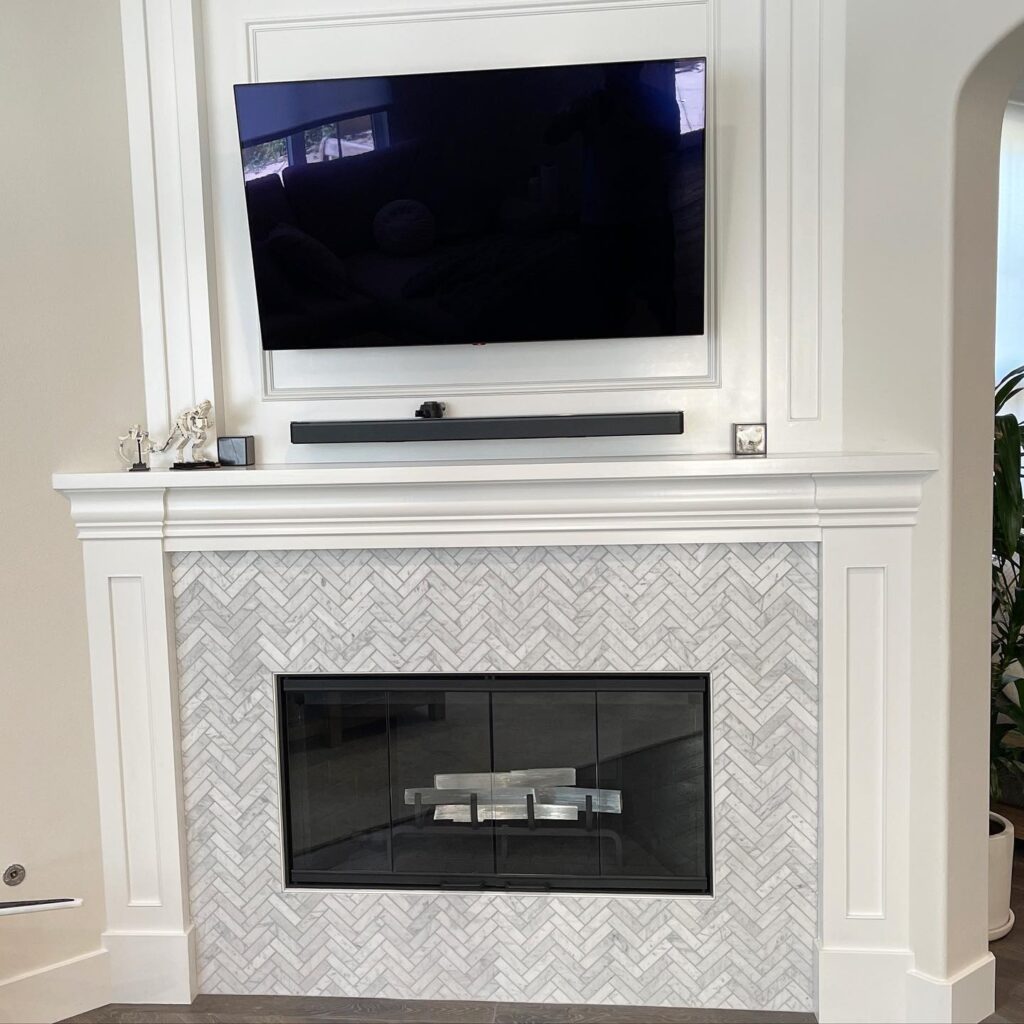 Irvine interior remodel converts fireplace to electric