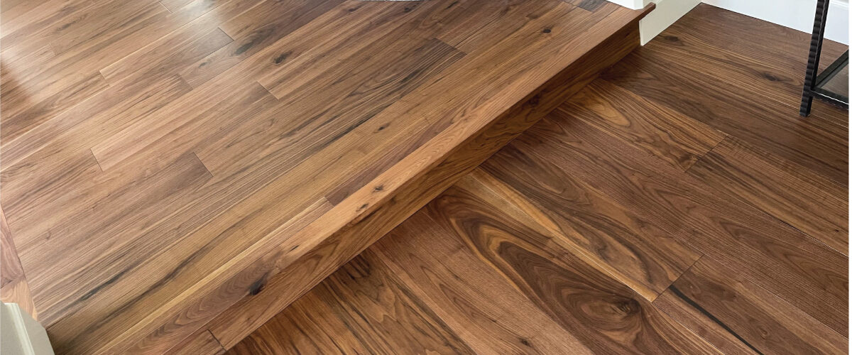 engineered hardwood flooring in walnut