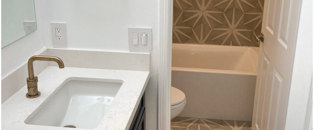 Patterned Hex Tile Bathroom Design