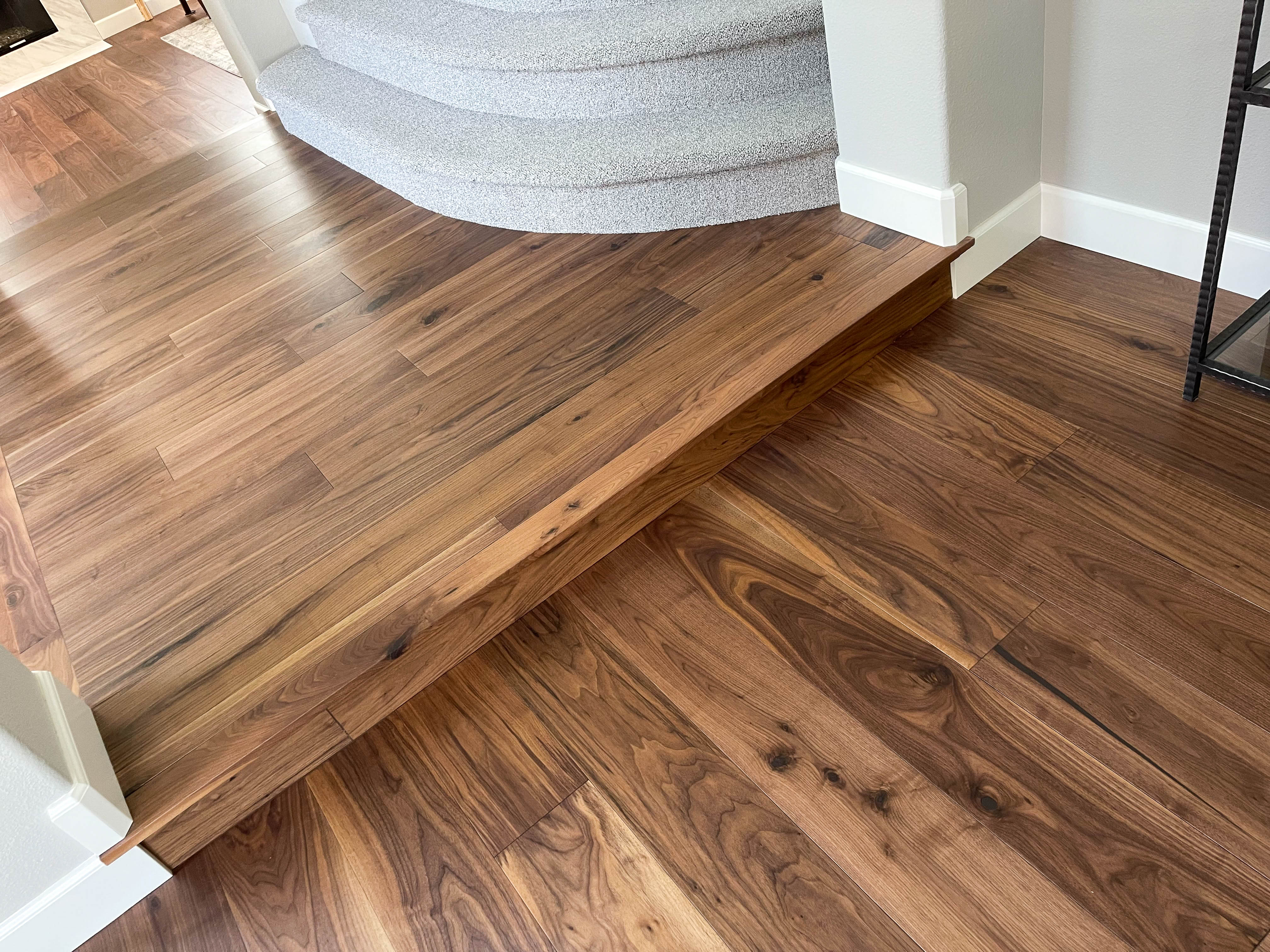 Walnut Wood Floors with step