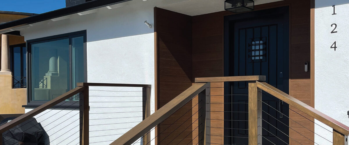 after general contractor modernizes front exterior of home