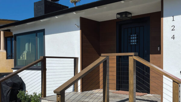 after general contractor modernizes front exterior of home