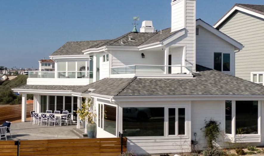 Dana Point general contractors after photo home patio mahogany fence gray pavers