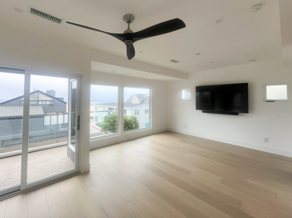 after interior remodeling bedroom in coastal Orange County