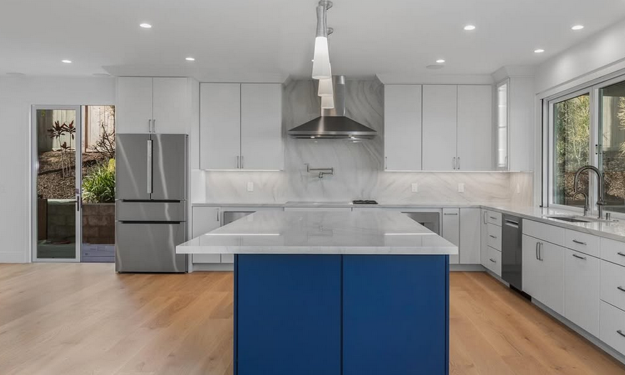 kitchen remodeling contractor after remodel in Orange County kitchen to remove wall